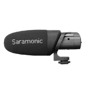 Battery-Powered Camera-Mount Shotgun Microphone for DSLR Cameras and Smartphones, Saramonic CamMic+