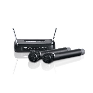 Wireless Microphone System with 2 x Dynamic Handheld Microphone, LD Systems ECO 2X2 HHD 1