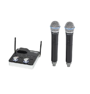 Handheld Dual-Channel Wireless Handheld Microphone System (D: 542 to 566 MHz), Samson Concert 288m