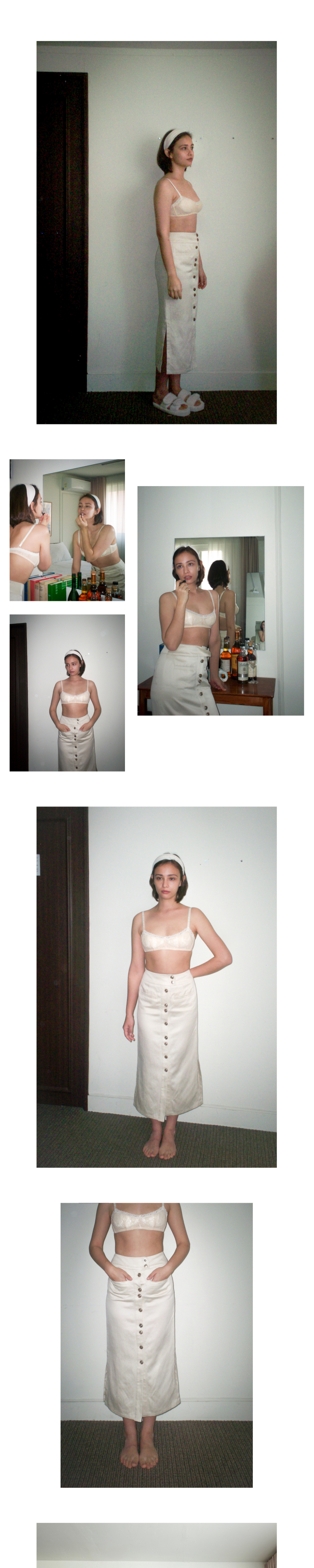skirt white color image-S6L2