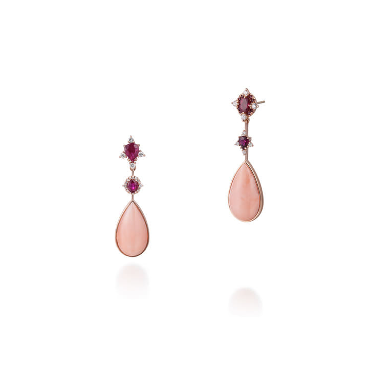 EVE&#039;S APPLE PINK CORAL EARRING