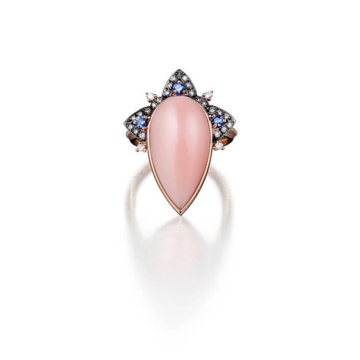 ANNA COMNENA PINK CORAL RING