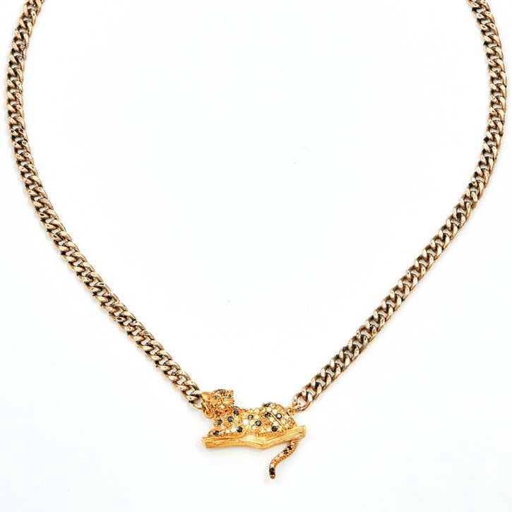 Leopard Crystal Necklace