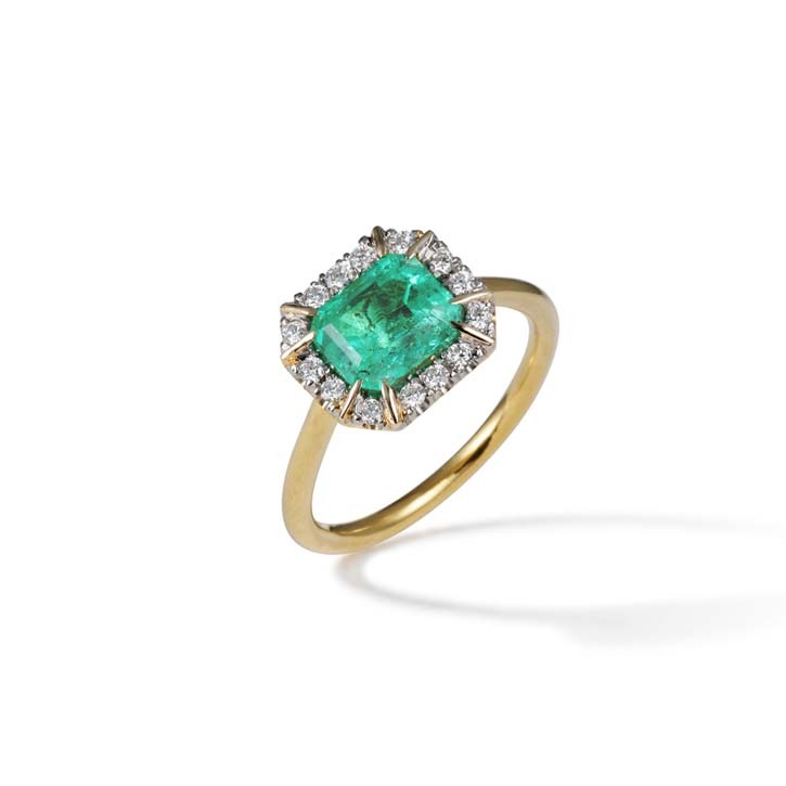COLLET COLOMBIAN EMERALD RING