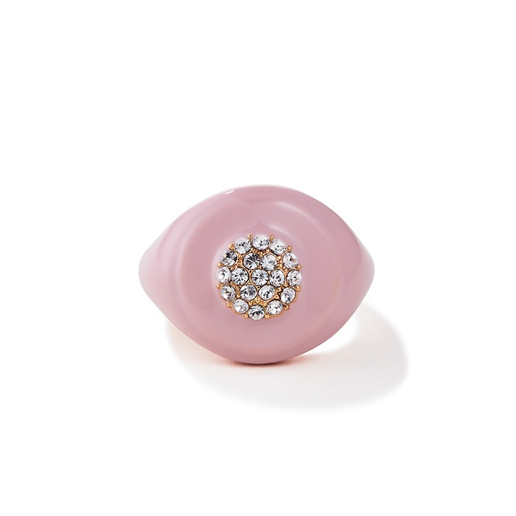 Curio Signet Ring Pink Coral