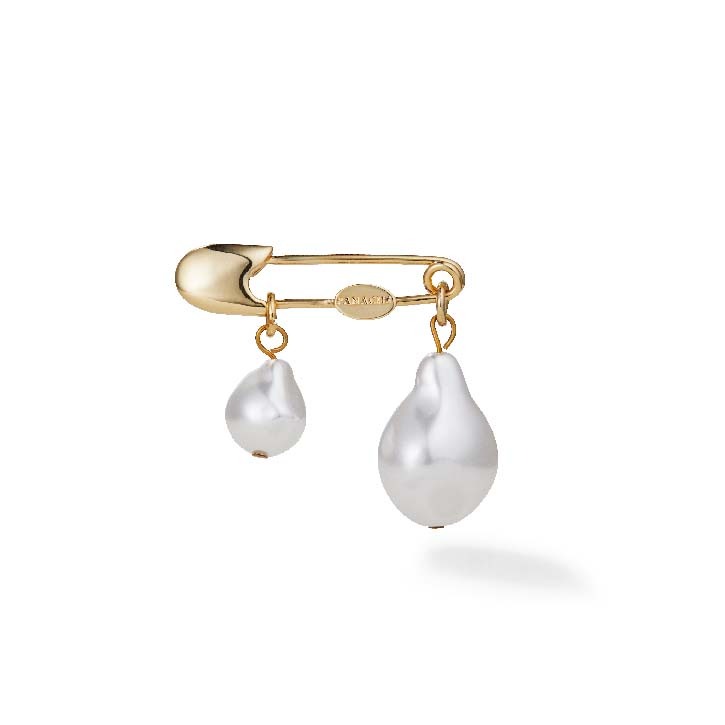 [4rd Re-Stock] Baroque Pearl safety pin brooch
