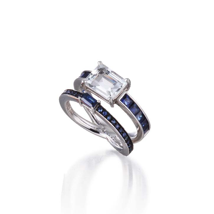 REFLECTION BLUE SAPPHIRE RING