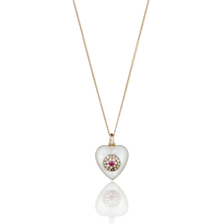 HEART MOTHER-OF-PEARL NECKLACE