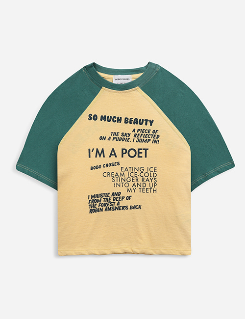 [BOBO CHOSES]  Poetry Bobo 3/4 sleeve T-shirt