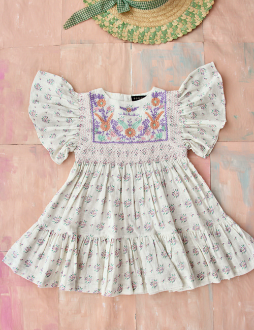 [BONJOUR DIARY] New Rosalie Dress with new sleeves _ Small pastels flowers