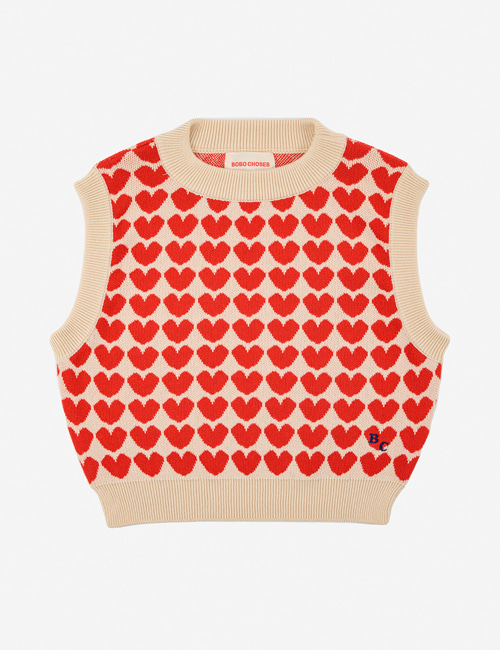 [BOBO CHOSES]  Hearts jacquard jumper