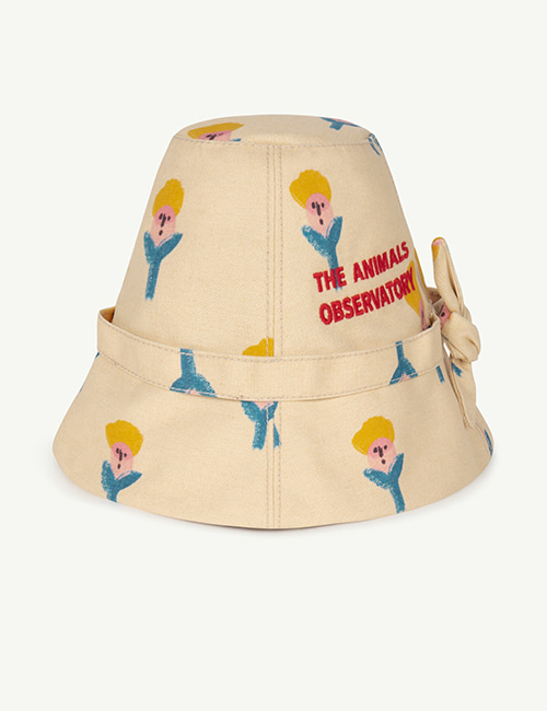 [The Animals Observatory] TRITON KIDS HAT _ White_Flowers