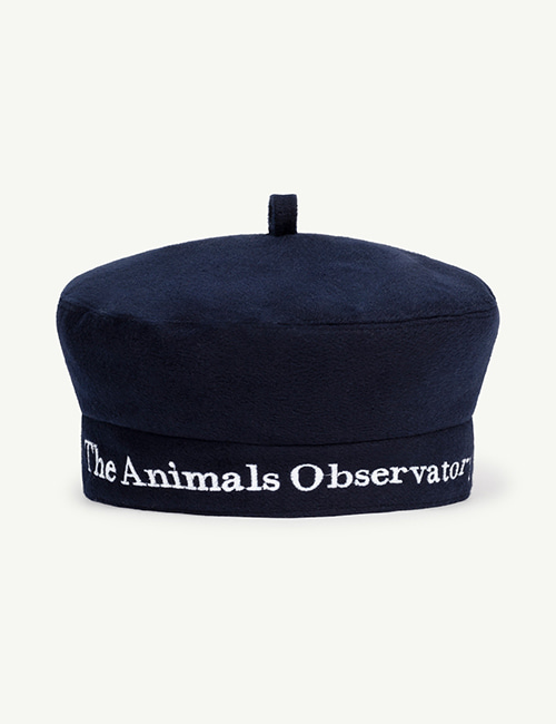 [The Animals Observatory] FELT BERET KIDS HAT _ Navy