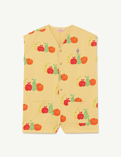 [The Animals Observatory]  Yellow Fruits Ape Jumpsuit [4Y, 10Y]