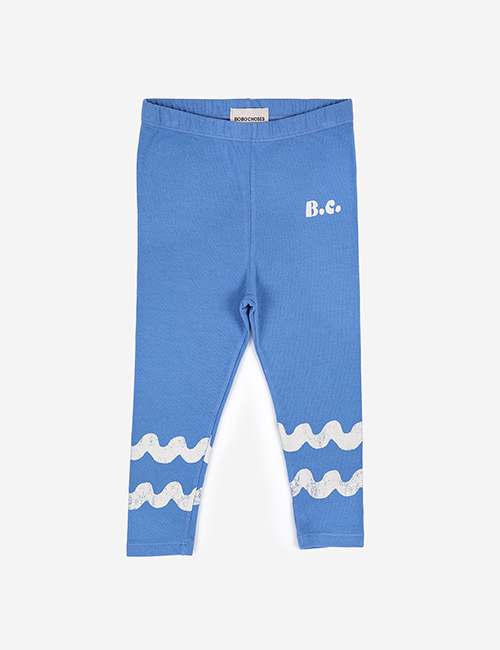 [BOBO CHOSES] Waves blue leggings [12m]