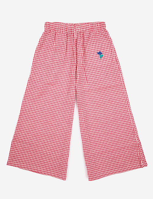 [BOBO CHOSES] Pink Vichy woven culotte pants [4-5y, 6-7y]