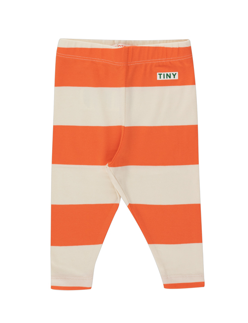 [TINY COTTONS]  STRIPES BABY PANT _ light cream/summer red [18M, 24M]