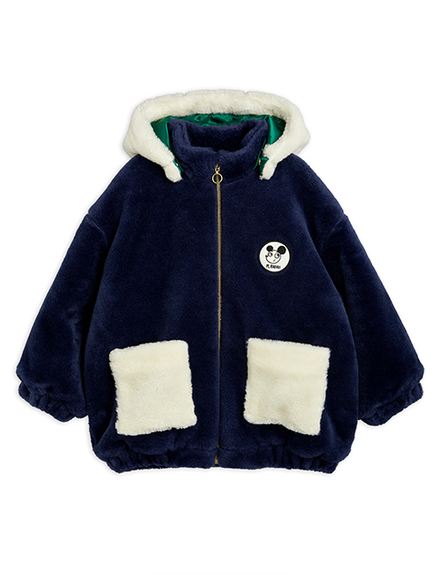 [MINI RODINI] WHAT&#039;S COOKING FAUX FUR JACKET _ Navy [92/98,  140/146]