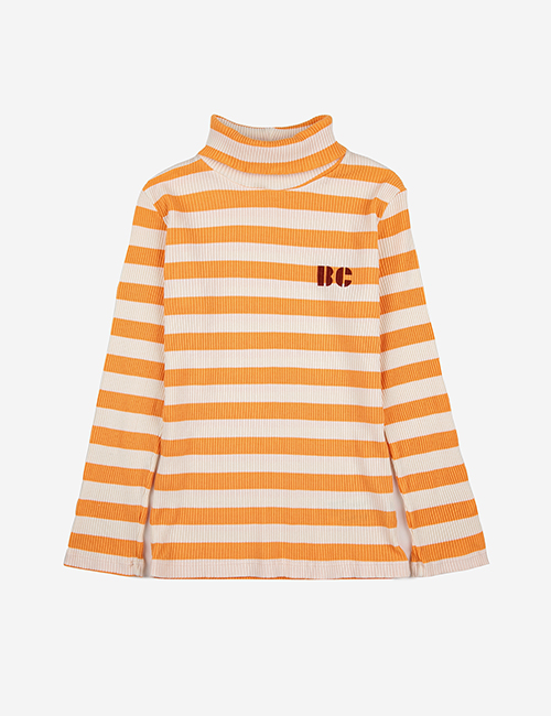 [BOBO CHOSES]Yellow stripes turtle neck T-shirt [8-9Y, 12-13Y]