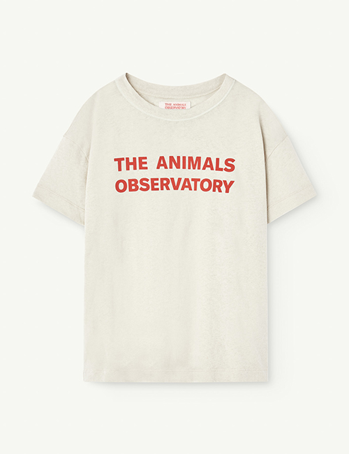 [The Animals Observatory]  ORION KIDS T-SHIRT White Mouth [ 3Y, 4Y]
