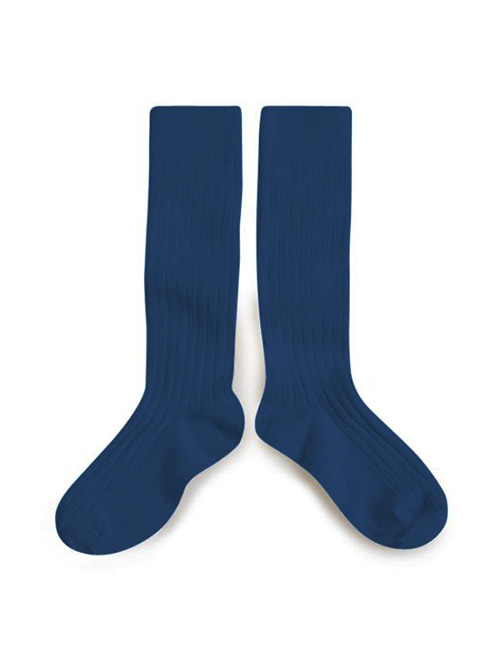 [COLLEGIEN] Ribbed Knee-high Socks (N0.615)