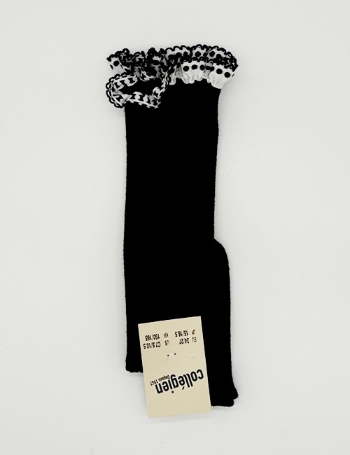 [COLLEGIEN] APRIL COLLECTION Knee high Socks - Noir de Charbon (N0.171) [24/27,28/31,32/35]