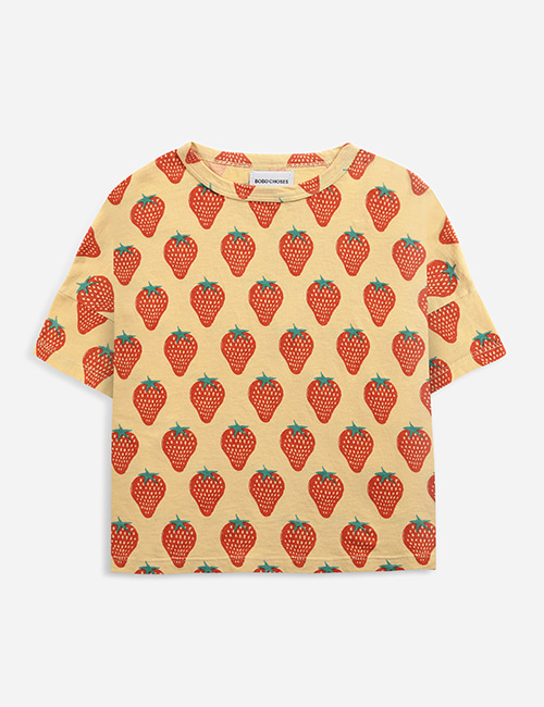 [BOBO CHOSES]  Strawberry all over short sleeve T-shirt
