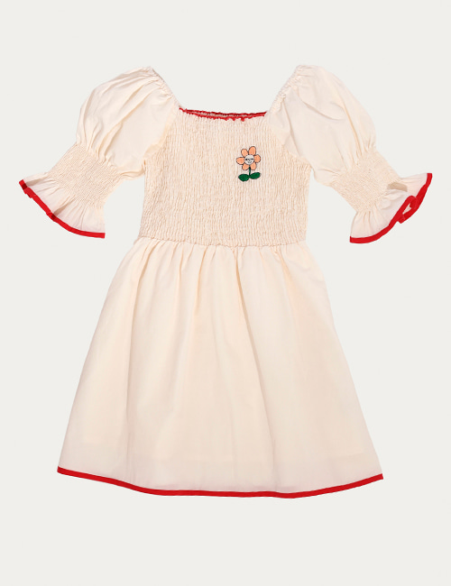 [THE CAMPAMENTO]  FLOWER EMBROIDERY DRESS