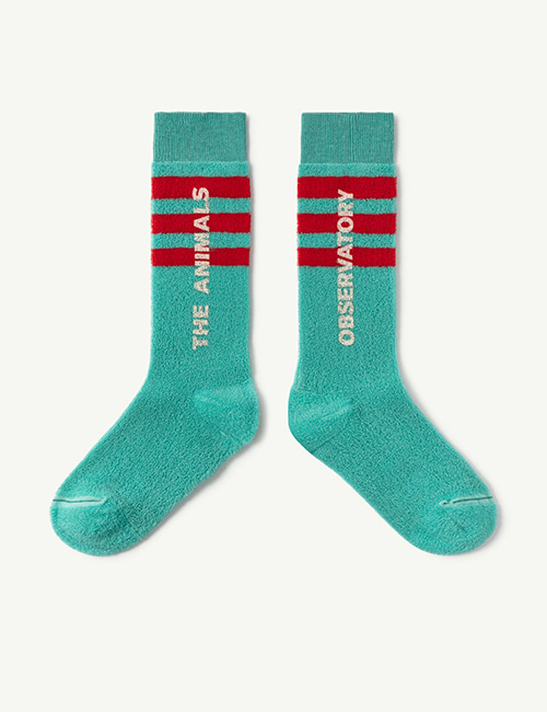 [The Animals Observatory] SKUNK KIDS SOCKS _ Turquoise_The Animals [23-26, 27-30, 31-34]