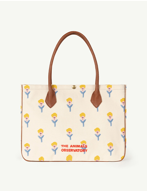 [The Animals Observatory] CANVAS TOTE BAG _ White_Flowers