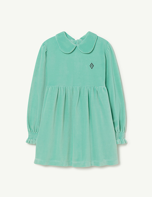 [The Animals Observatory] MOUSE KIDS DRESS _ Turquoise_Logo