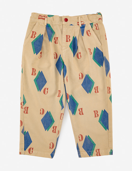 [BOBO CHOSES]  BC diamond all over chino trousers