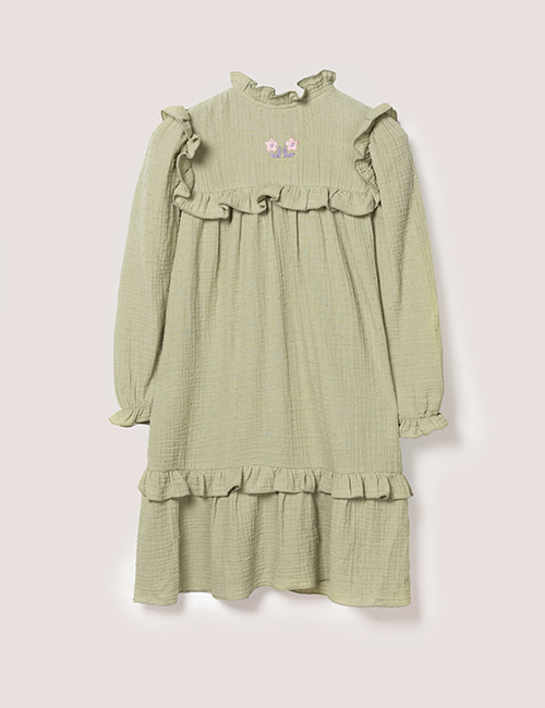 [JELLYMADE]  SHELLEY DRESS _ OLIVE [4Y]