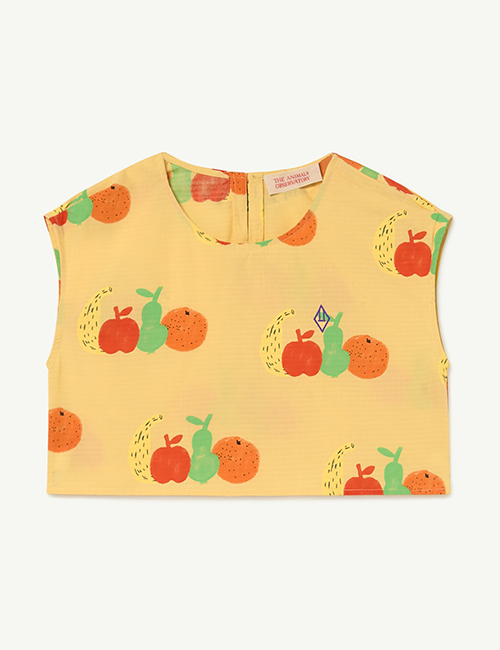 [The Animals Observatory]  Yellow Fruits Baboon Shirt [6Y, 10Y]
