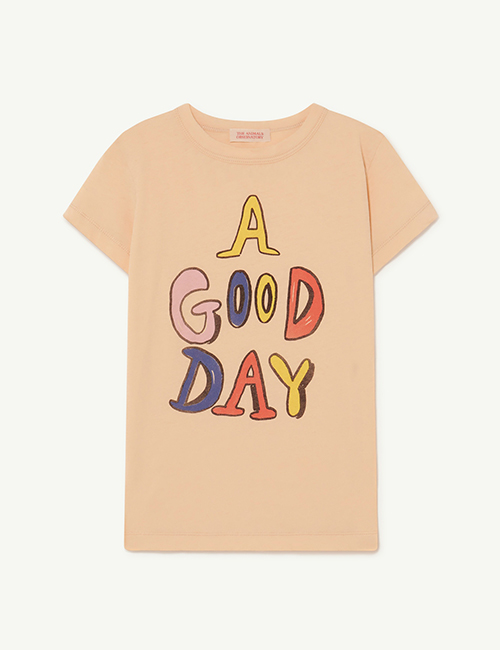 [The Animals Observatory]  Beige A Good Day Hippo T-Shirt[2Y]