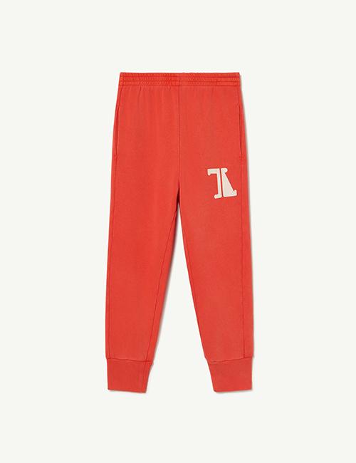 [The Animals Observatory]  Red The Animals Panther Pants [3Y,  8Y, 12Y]