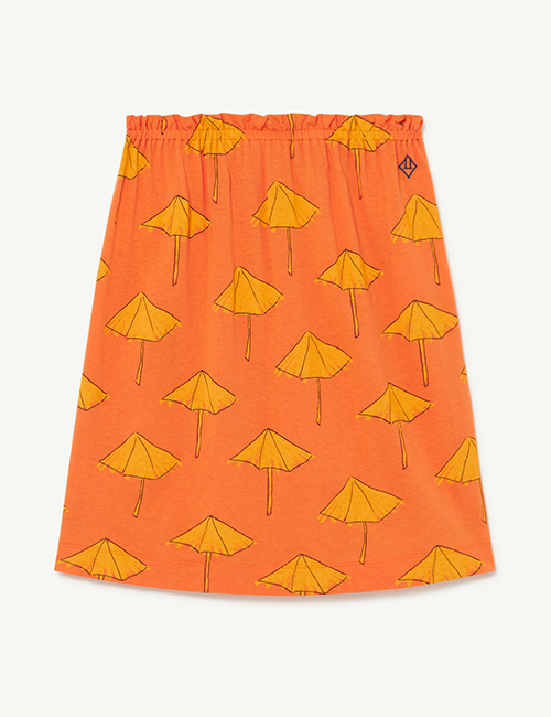 [The Animals Observatory]  Orange Umbrellas Kitten Skirt [12Y]