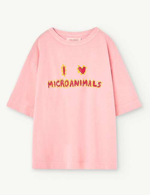 [The Animals Observatory]  ROOSTER OVERSIZE KIDS T-SHIRT _ Pink [ 2Y,  14Y]