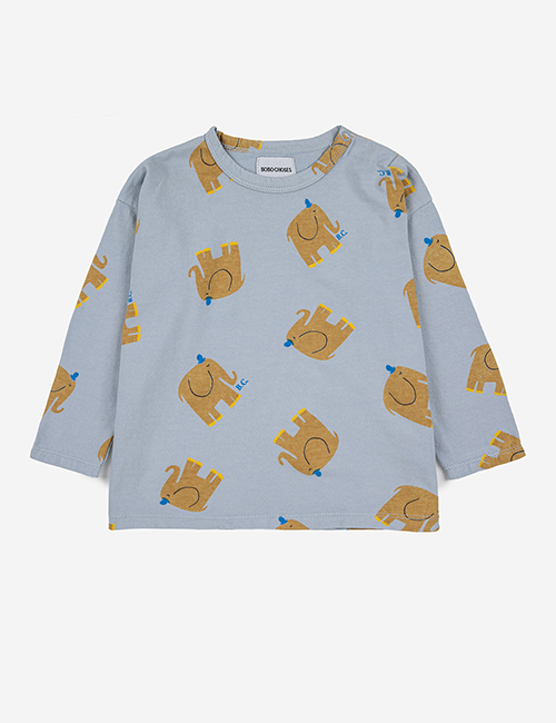 [BOBO CHOSES]Baby The Elephant all over long sleeve T-shirt [ 18M, 24M]