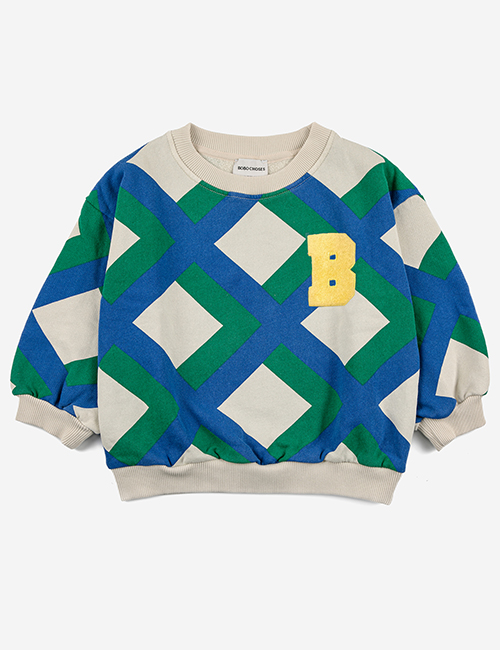 [BOBO CHOSES]Giant Check sweatshirt [4-5Y,12-13Y]
