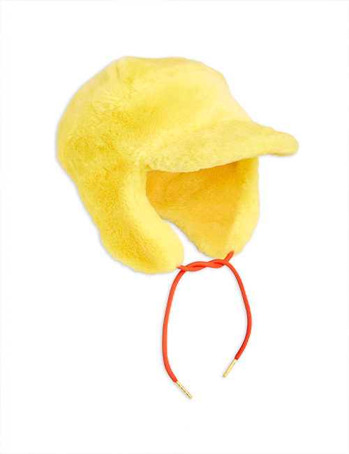 [MINI RODINI] FAUX FUR CAP _ Yellow