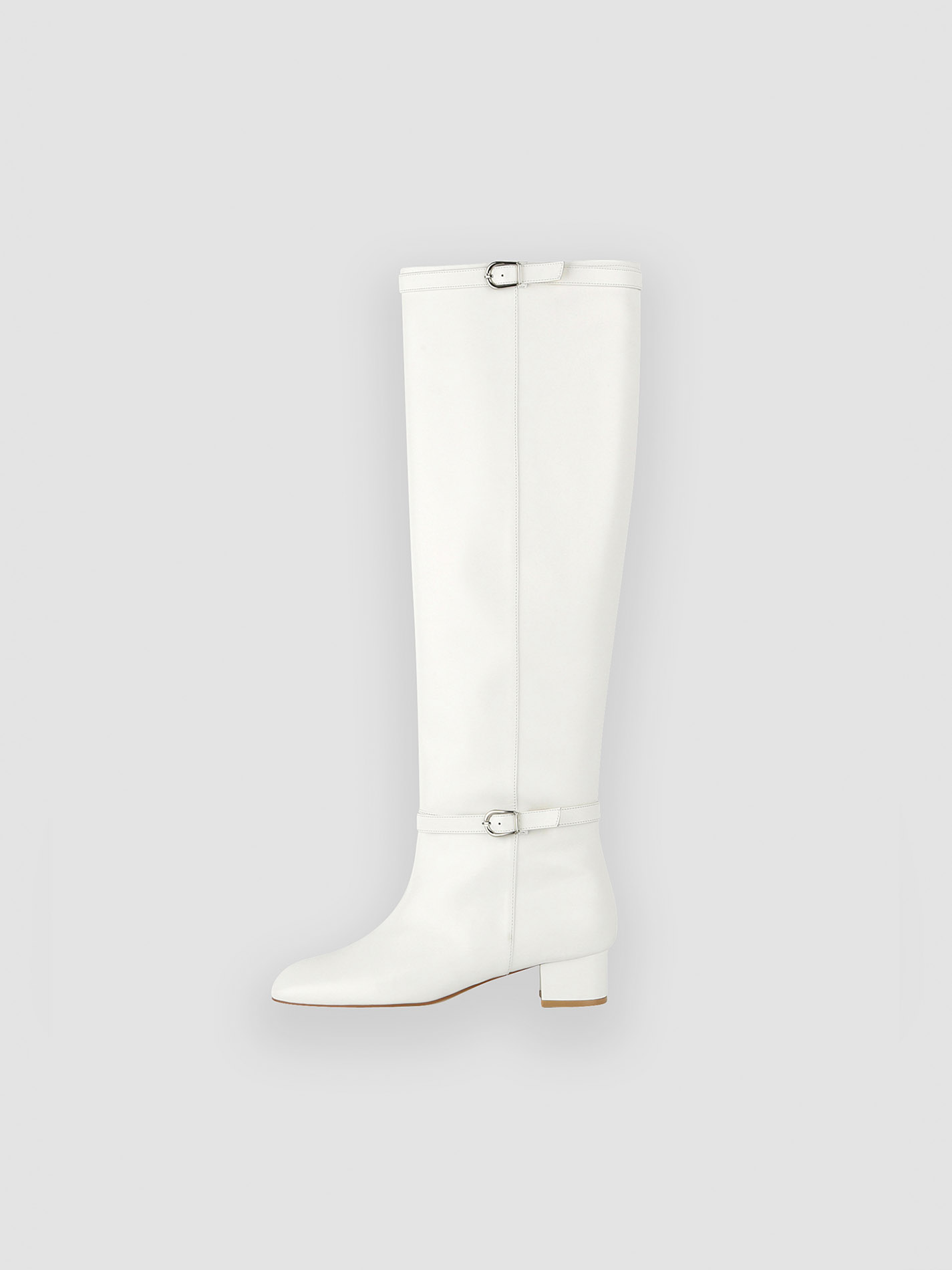 BELTED OVER KNEE BOOTS [WHITE] *주문 후 약 2주 소요