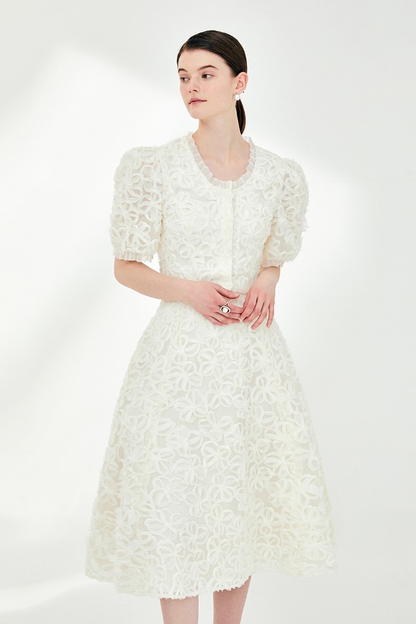 [손예진 착용][SET]INGRID Floral jacket + ERIN Floral skirt(Ivory)