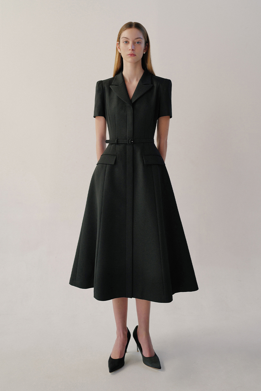 ワンピース BAU by Bride And You AGATHA Notched collar short sleeve Alin Designer fashion, Seoul-fully created | W Concept