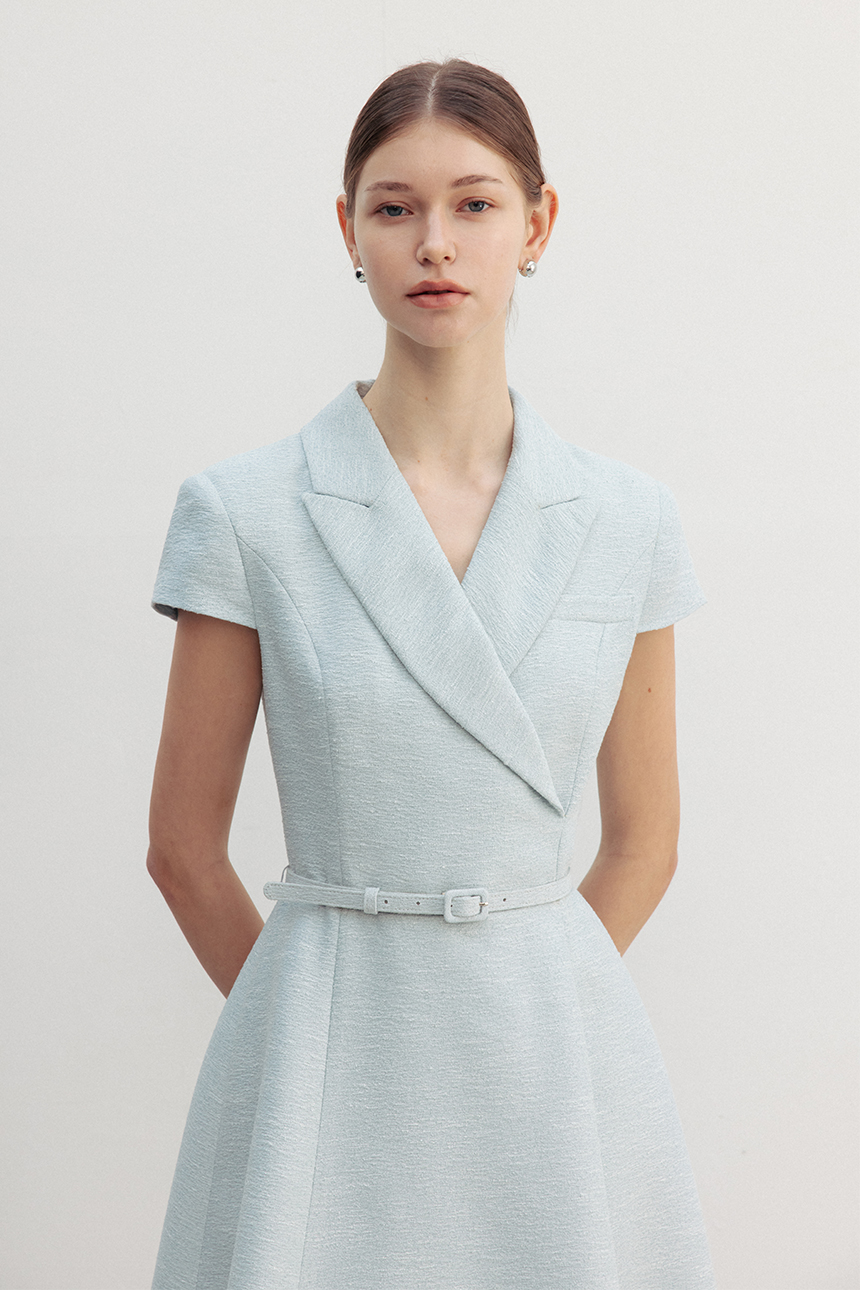 [Bride And You] VERONICA Peaked midi tweed dress ☆送料込☆ Plan your wedding with bride and you