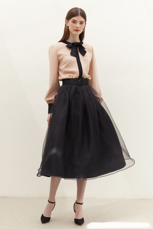 CHARMANT Tulle Skirt (Black)