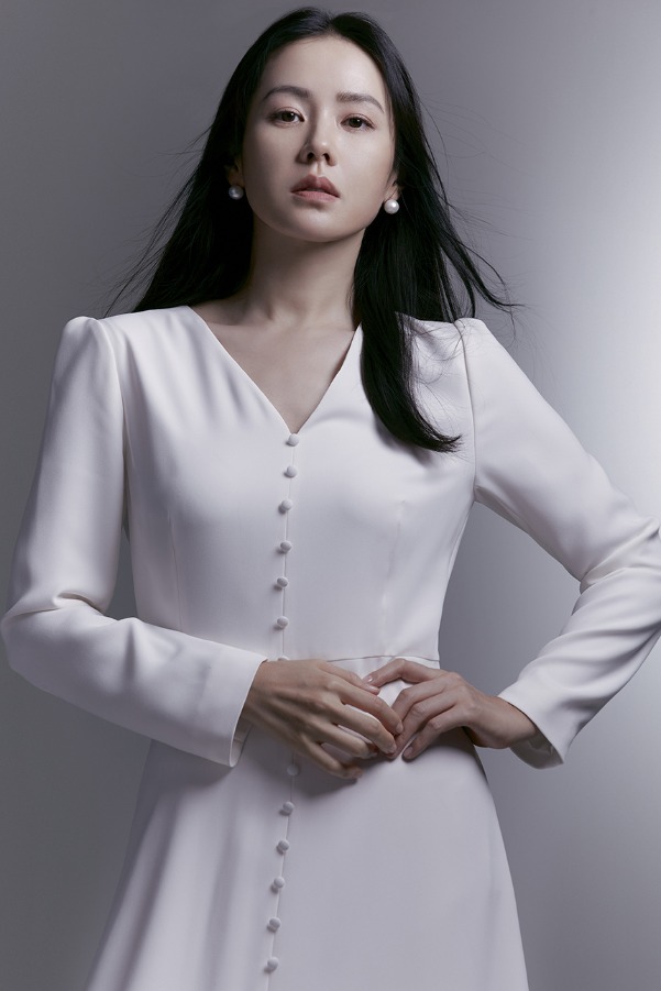 CHELSEA V-neck long sleeve maxi dress (Ivory)