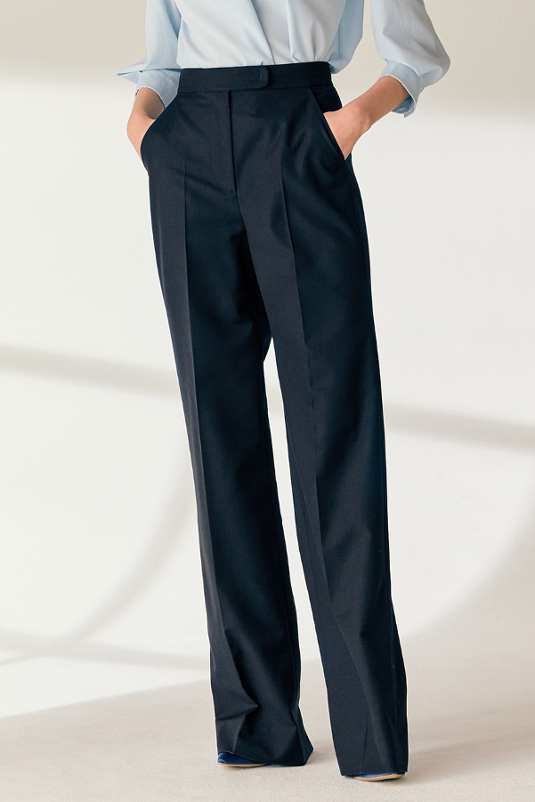 [원진아 착용]HARPER Semi wide trousers (Navy)