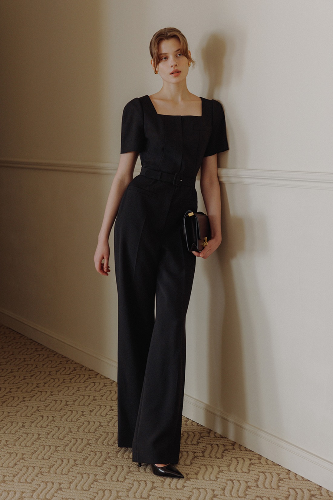 ワンピース BAU by Bride And You XENA Squareneck jumpsuit (Black) Plan your wedding with bride and you