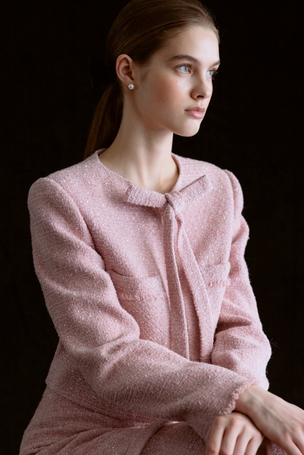 ★BAU by Bride And You★ YAEL Chiffon trimmed mermaid tweed Plan your wedding with bride and you